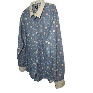 RARE Original Stitch Pokemon Shirts All Over Print Vaporeon Button Down XS